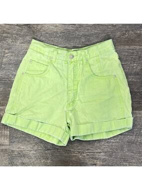 Country Seat lime green denim jean shorts size 6 B161